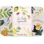 Carti si Birotica - Rechizite - Pictura si desen - Acuarele si culori - Cutie metalica cu 24 de acuarele, Moulin Roty - Infinity.ro