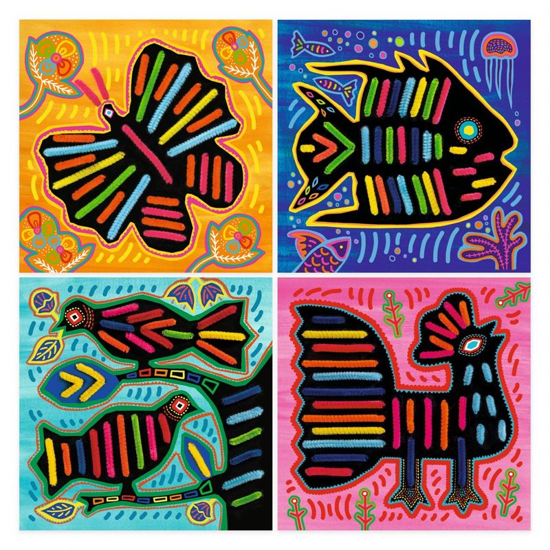 Jucarii, Copii si Bebe - Jucarii si jocuri - Jucarii & jocuri educative - Seturi de artizanat - Tablouri cu sarma plusata Super soft, Djeco - Infinity.ro