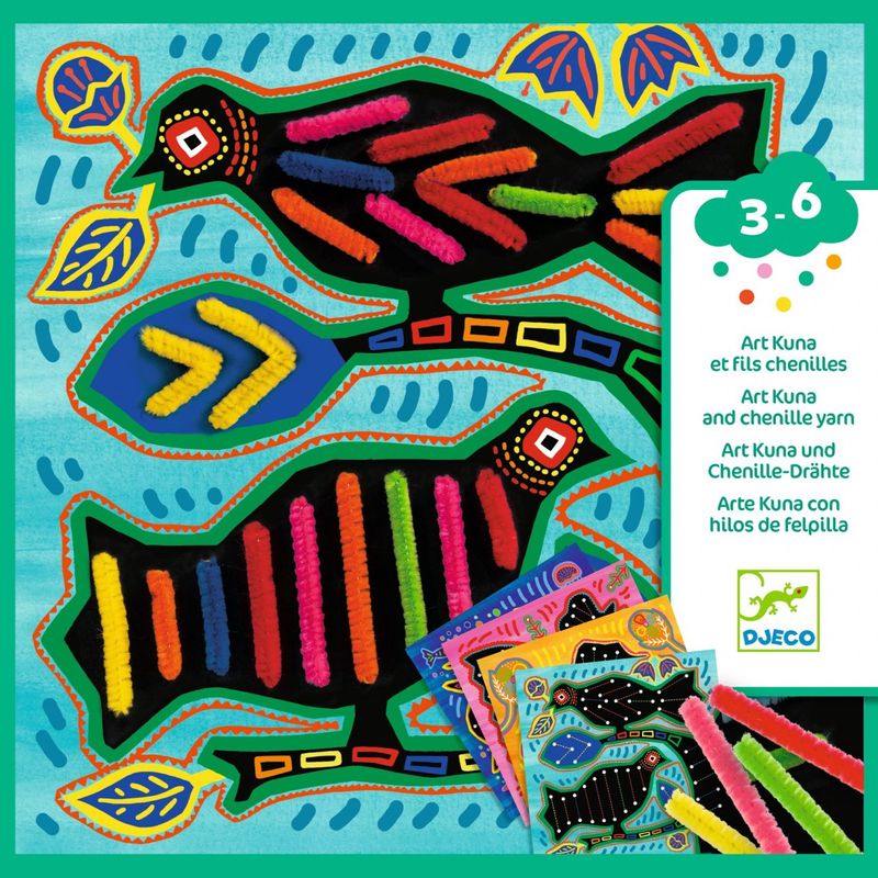Jucarii, Copii si Bebe - Jucarii si jocuri - Jucarii & jocuri educative - Seturi de artizanat - Tablouri cu sarma plusata Super soft, Djeco - Infinity.ro
