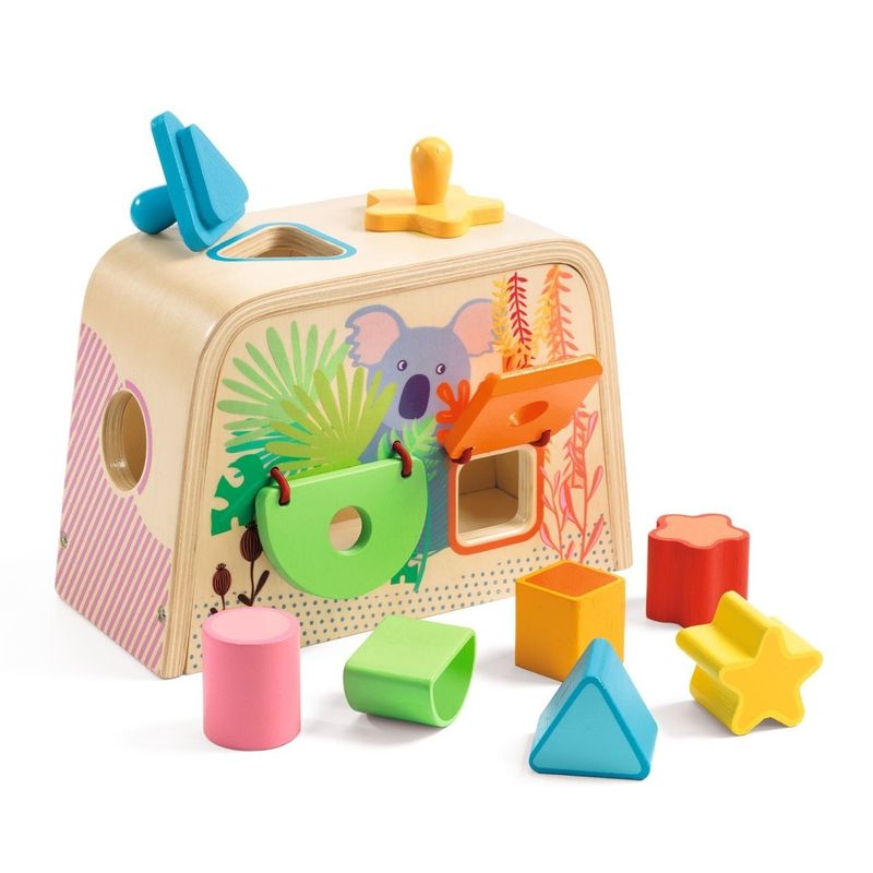 Jucarii, Copii si Bebe - Jucarii si jocuri - Jucarii bebelusi - Jucarii de sortat - Cutie de sortat forme Multi Boita, Djeco - Infinity.ro