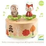Jucarii, Copii si Bebe - Jucarii si jocuri - Jucarii & jocuri educative - Jucarii interactive - Cutie muzicala magnetica cu bufnita si vulpe, Djeco - Infinity.ro