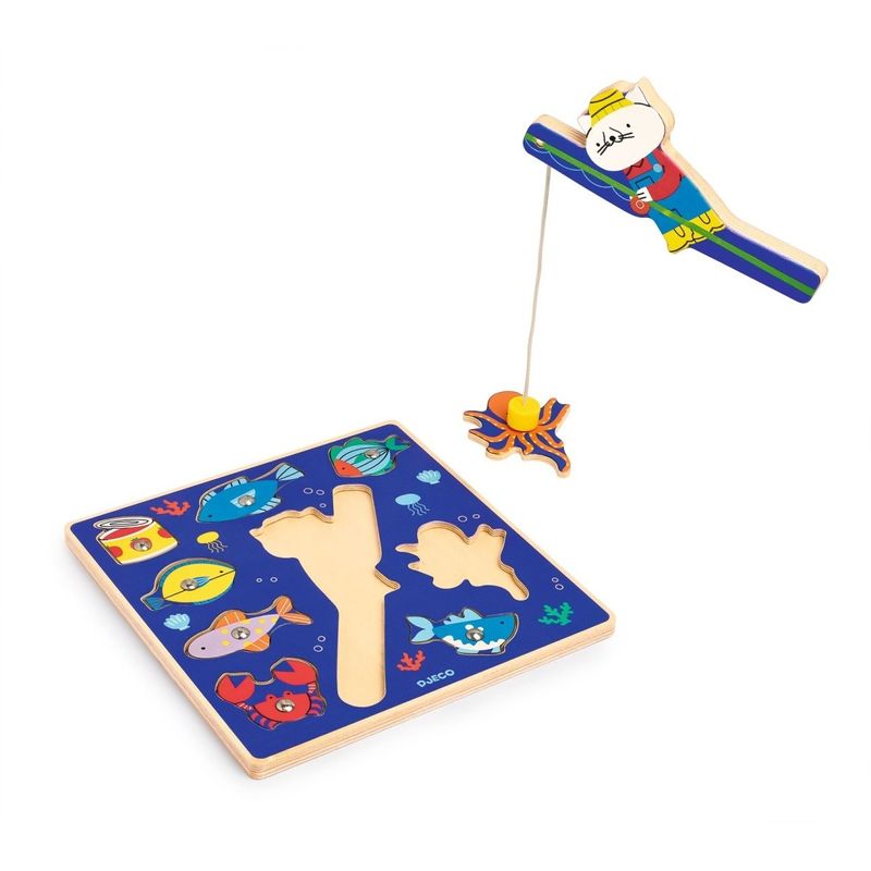 Jucarii, Copii si Bebe - Jucarii si jocuri - Jocuri si puzzle - Puzzle - Joc 2 in 1 puzzle si pescuit magnetic, Djeco - Infinity.ro