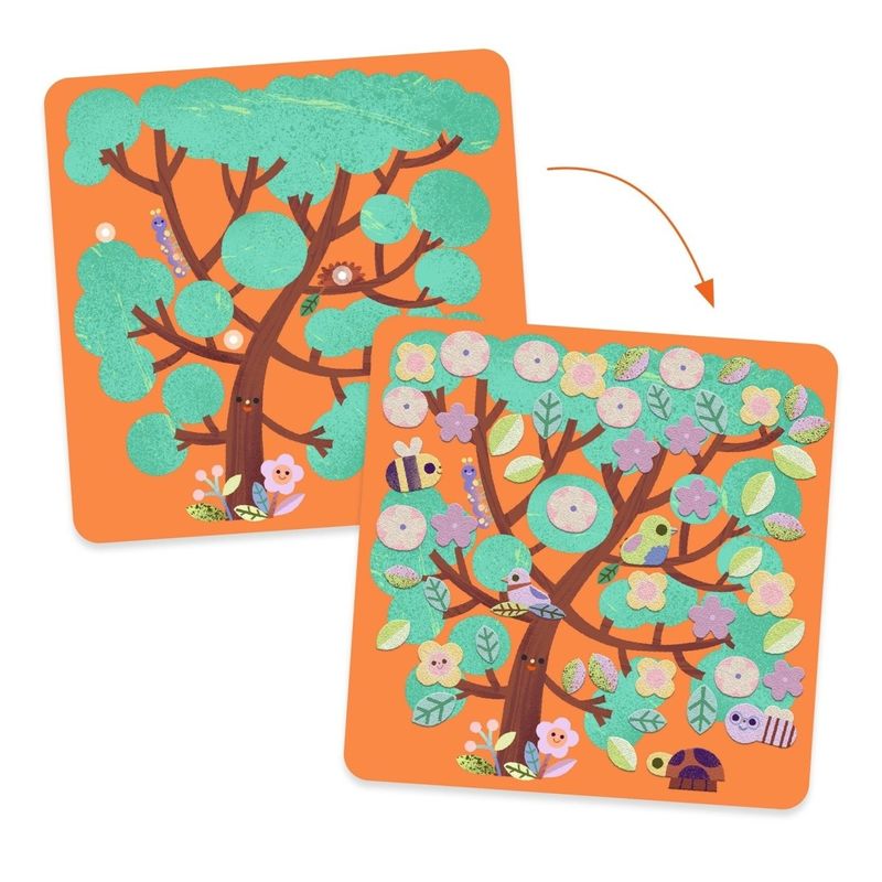 Jucarii, Copii si Bebe - Jucarii si jocuri - Jucarii & jocuri educative - Seturi de artizanat - Joc creativ Colaj cu stickere din fetru, Djeco - Infinity.ro