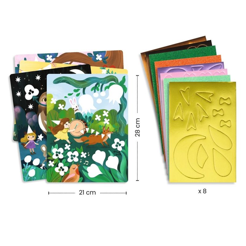 Jucarii, Copii si Bebe - Jucarii si jocuri - Jucarii & jocuri educative - Seturi de artizanat - Joc creativ Colaj cu stickere din spuma, Djeco - Infinity.ro