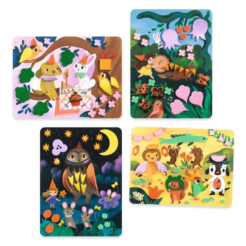 Jucarii, Copii si Bebe - Jucarii si jocuri - Jucarii & jocuri educative - Seturi de artizanat - Joc creativ Colaj cu stickere din spuma, Djeco - Infinity.ro