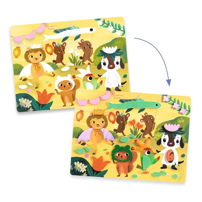 Jucarii, Copii si Bebe - Jucarii si jocuri - Jucarii & jocuri educative - Seturi de artizanat - Joc creativ Colaj cu stickere din spuma, Djeco - Infinity.ro