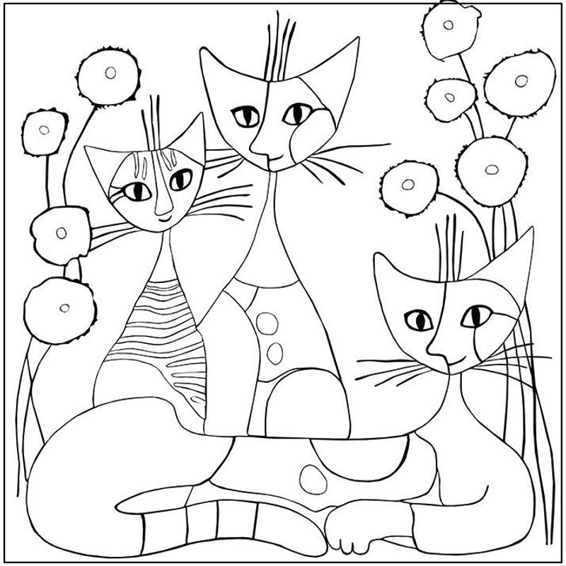 Jucarii, Copii si Bebe - Jucarii si jocuri - Jucarii & jocuri educative - Seturi pictura si desen - Joc creativ de colorat Rosina W Pisici, Fridolin - Infinity.ro