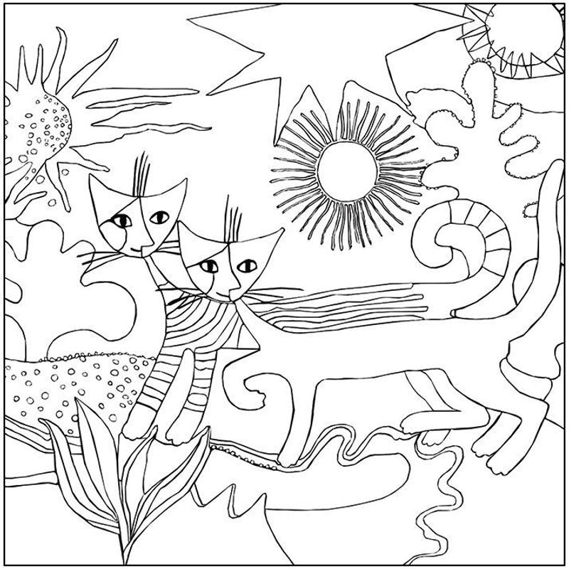 Jucarii, Copii si Bebe - Jucarii si jocuri - Jucarii & jocuri educative - Seturi pictura si desen - Joc creativ de colorat Rosina W Pisici, Fridolin - Infinity.ro