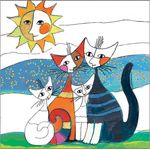 Jucarii, Copii si Bebe - Jucarii si jocuri - Jucarii & jocuri educative - Seturi pictura si desen - Joc creativ de colorat Rosina W Pisici, Fridolin - Infinity.ro
