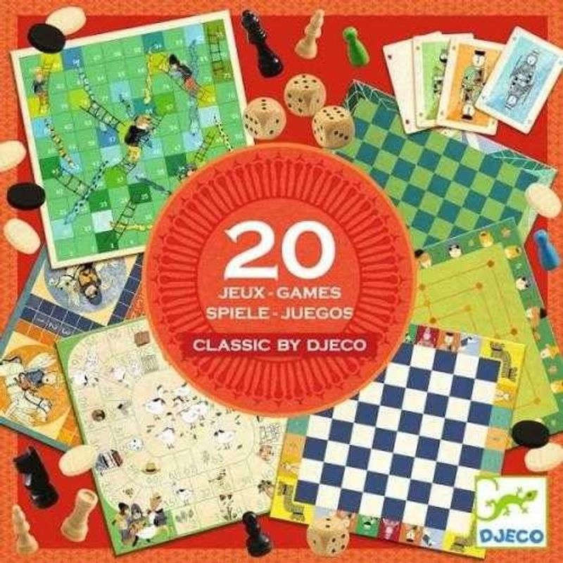 Jucarii, Copii si Bebe - Jucarii si jocuri - Jocuri si puzzle - Jocuri de societate - Joc 20 de jocuri clasice, Djeco - Infinity.ro