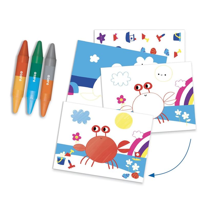 Jucarii, Copii si Bebe - Jucarii si jocuri - Jucarii & jocuri educative - Seturi de artizanat - Joc creativ Delicii la malul mării, Djeco - Infinity.ro
