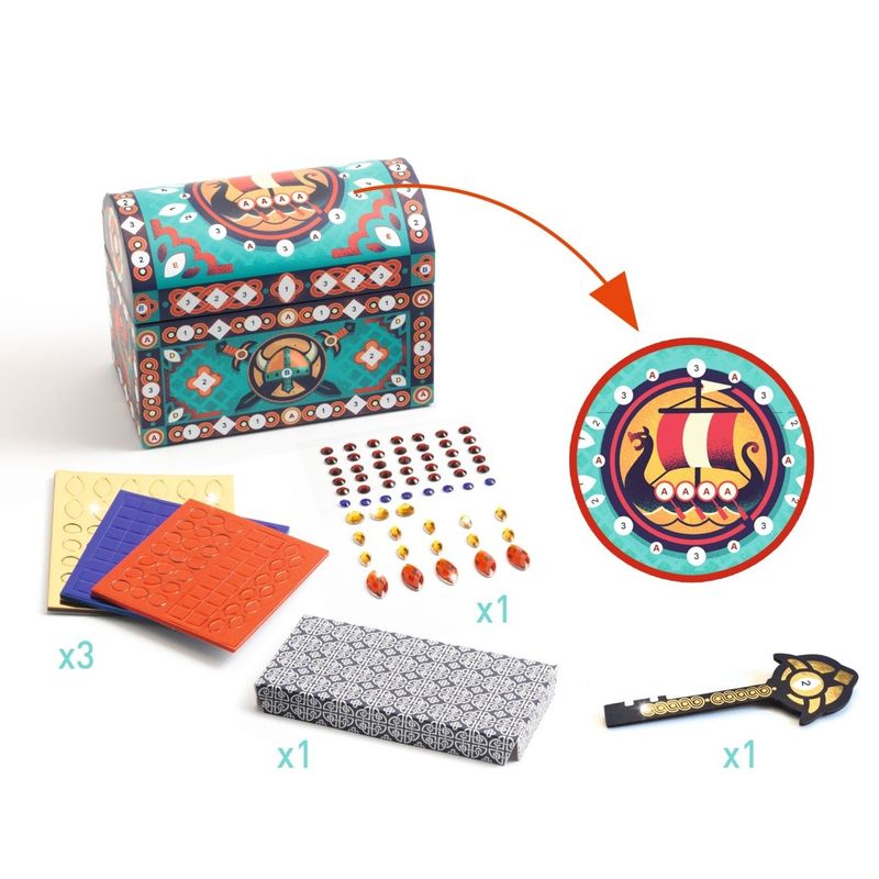 Jucarii, Copii si Bebe - Jucarii si jocuri - Jucarii & jocuri educative - Seturi de artizanat - Joc creativ DIY Cufar secret, Djeco - Infinity.ro