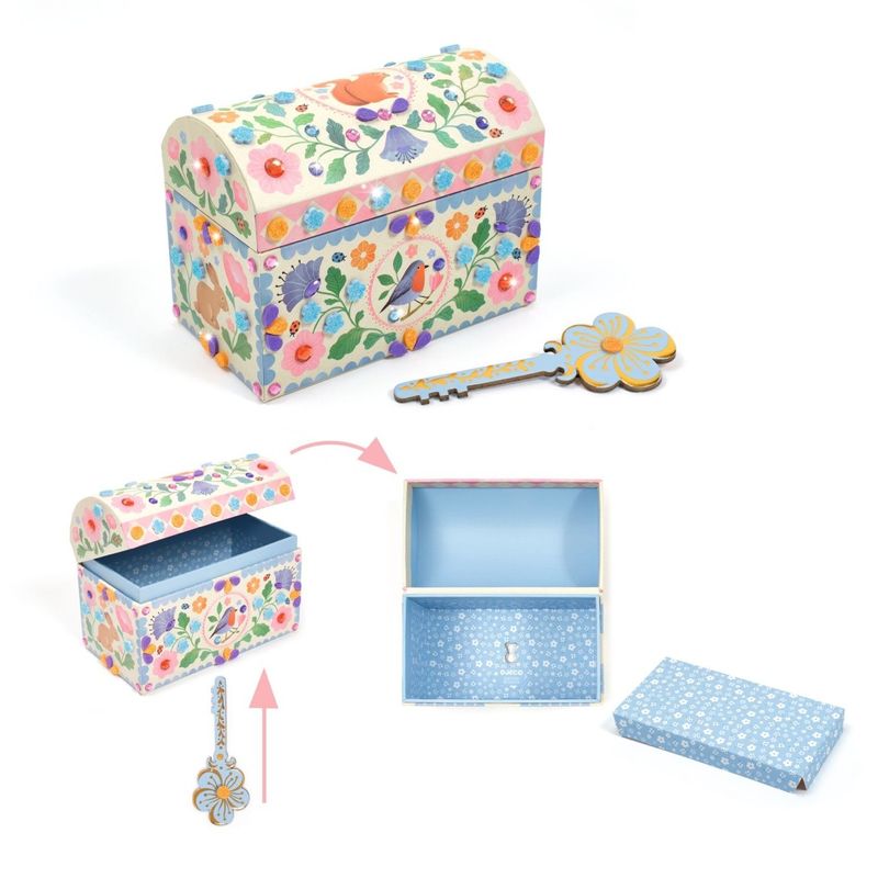 Jucarii, Copii si Bebe - Jucarii si jocuri - Jucarii & jocuri educative - Seturi de artizanat - Joc creativ DIY Cufar fermecat, Djeco - Infinity.ro