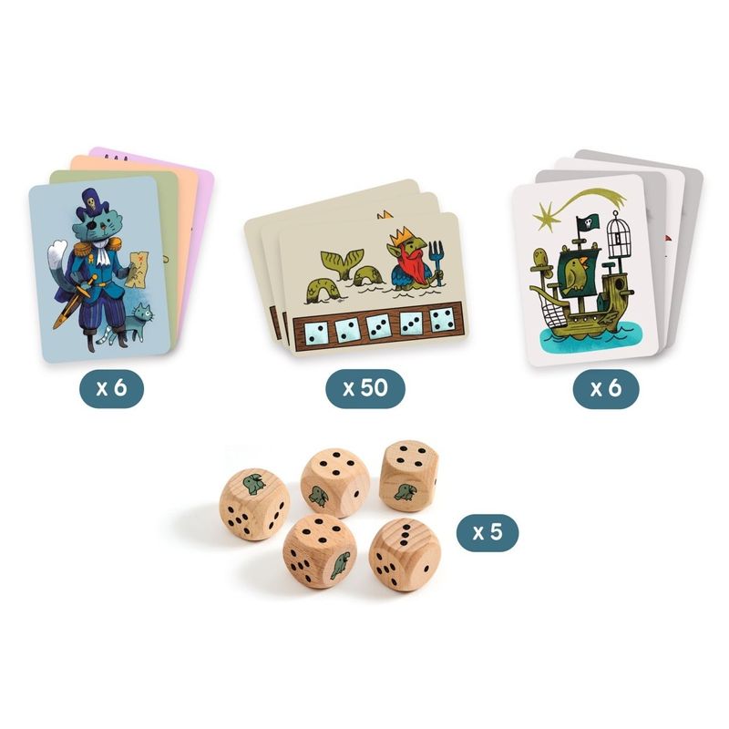 Jucarii, Copii si Bebe - Jucarii si jocuri - Jocuri si puzzle - Jocuri de societate - Joc de noroc si strategie Comoara Piratului, Djeco - Infinity.ro