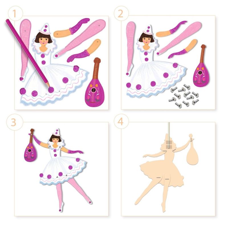 Jucarii, Copii si Bebe - Jucarii si jocuri - Jucarii & jocuri educative - Seturi de artizanat - Set creativ Balerine, Djeco - Infinity.ro