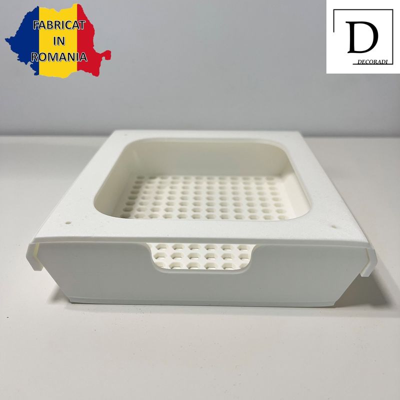 Carti si Birotica - Birotica - Accesorii de birou - Alte accesorii birou - Sertar pentru birou, Alb, 20.5 X19.5 X 5 cm, imprimat 3D din PLA (Bioplastic) - Infinity.ro