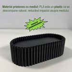 Fashion, accesorii si bijuterii - Femei - Bijuterii femei - Cutii bijuterii - Cutiuta bijuterii, Capac magnetic, 17.5 X 8.5 X 5 cm, Multifunctionala, Negru, imprimat 3D din PLA (Bioplastic) - Infinity.ro