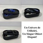 Fashion, accesorii si bijuterii - Femei - Bijuterii femei - Cutii bijuterii - Cutiuta bijuterii, Capac magnetic, 17.5 X 8.5 X 5 cm, Multifunctionala, Negru, imprimat 3D din PLA (Bioplastic) - Infinity.ro