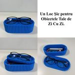 Fashion, accesorii si bijuterii - Femei - Bijuterii femei - Cutii bijuterii - Cutiuta bijuterii, capac magnetic, 17.5 X 8.5 X 5 cm, Multifunctionala, Albastru, imprimat 3D din PLA (Bioplastic) - Infinity.ro