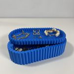 Fashion, accesorii si bijuterii - Femei - Bijuterii femei - Cutii bijuterii - Cutiuta bijuterii, capac magnetic, 17.5 X 8.5 X 5 cm, Multifunctionala, Albastru, imprimat 3D din PLA (Bioplastic) - Infinity.ro