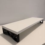 PC, gaming si accesorii - Desktop PC & monitoare - Accesorii monitoare - Suport monitor, 60 X 20 X 8 CM, Picioare printate 3D din PLA , Alb, Panou din Pal - Infinity.ro