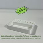 Carti si Birotica - Birotica - Accesorii de birou - Suporturi accesorii birou - Organizator 4 Memorii USB, 4 Carduri SD, 3 Carduri MicroSD + Minitavita, Multifunctional, Alb, 9 X 7 cm - Infinity.ro