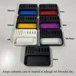 Carti si Birotica - Birotica - Accesorii de birou - Suporturi accesorii birou - Organizator 4 Memorii USB, 4 Carduri SD, 3 Carduri MicroSD + Minitavita, Multifunctional, Albastru/Negru, 9 X 7 cm - Infinity.ro