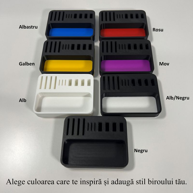 Carti si Birotica - Birotica - Accesorii de birou - Suporturi accesorii birou - Organizator 4 Memorii USB, 4 Carduri SD, 3 Carduri MicroSD + Minitavita, Multifunctional, Albastru/Negru, 9 X 7 cm - Infinity.ro