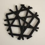 Casa si Gradina - Bucatarie si vesela - Accesorii bar - Suporturi bauturi - Set 6 suporturi / coastere pahare, rotund, diametru 10 cm, negru, cutie inclusa, imprimate 3D - Infinity.ro