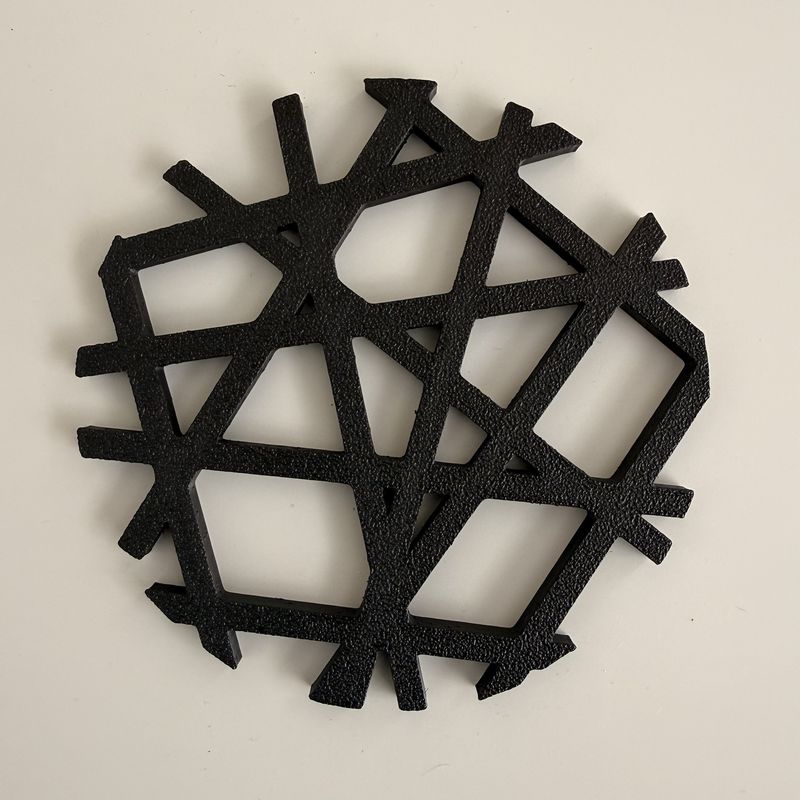 Casa si Gradina - Bucatarie si vesela - Accesorii bar - Suporturi bauturi - Set 6 suporturi / coastere pahare, rotund, diametru 10 cm, negru, cutie inclusa, imprimate 3D - Infinity.ro