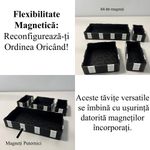 Carti si Birotica - Birotica - Accesorii de birou - Alte accesorii birou - Set 4 tavite modulare magnetice, Negru, 18 X 18 cm, imprimat 3D din PLA (Bioplastic) - Infinity.ro