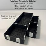Carti si Birotica - Birotica - Accesorii de birou - Alte accesorii birou - Set 4 tavite modulare magnetice, Negru, 18 X 18 cm, imprimat 3D din PLA (Bioplastic) - Infinity.ro