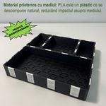 Carti si Birotica - Birotica - Accesorii de birou - Alte accesorii birou - Set 4 tavite modulare magnetice, Negru, 18 X 18 cm, imprimat 3D din PLA (Bioplastic) - Infinity.ro