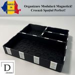 Carti si Birotica - Birotica - Accesorii de birou - Alte accesorii birou - Set 4 tavite modulare magnetice, Negru, 18 X 18 cm, imprimat 3D din PLA (Bioplastic) - Infinity.ro