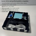 Carti si Birotica - Birotica - Accesorii de birou - Alte accesorii birou - Set 4 tavite modulare magnetice, Negru, 18 X 18 cm, imprimat 3D din PLA (Bioplastic) - Infinity.ro