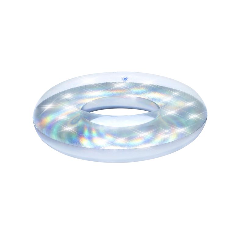 Jucarii, Copii si Bebe - Jucarii si jocuri - Jucarii de exterior - Colaci, ochelari si accesorii inot copii - Bestway Colac Inot Gonflabil Iridescent 107 cm - Infinity.ro