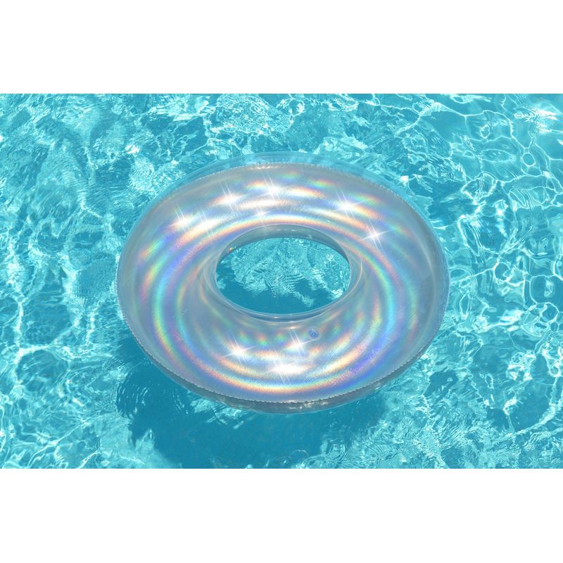 Jucarii, Copii si Bebe - Jucarii si jocuri - Jucarii de exterior - Colaci, ochelari si accesorii inot copii - Bestway Colac Inot Gonflabil Iridescent 107 cm - Infinity.ro