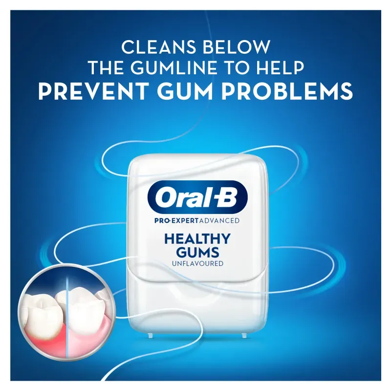 Ingrijire personala si Cosmetice - Igiena dentara - Pasta de dinti si apa de gura - Set 4 x Oral-B Pro-Expert Advanced Healthy Gums Ata Dentara Neparfumata, 50 m - Infinity.ro