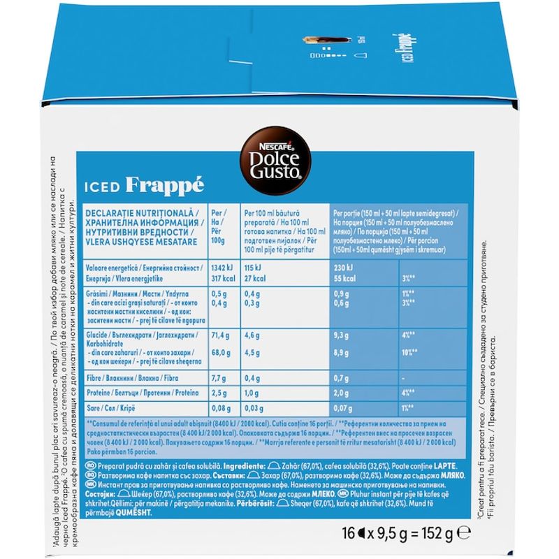 Market - Cafea si ceaiuri - Cafea - Capsule si paduri cafea - Set 3 x Cafea capsule, Nescafé Dolce Gusto, Iced Frappe, 48 buc, 456 g - Infinity.ro