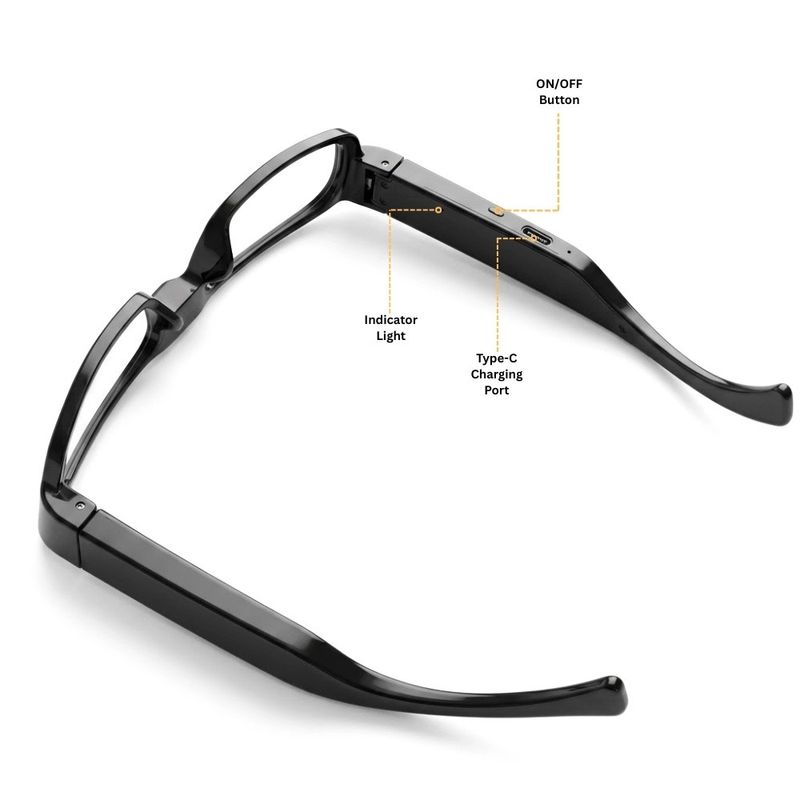 Laptop, Telefoane si Tablete - Wearables si gadgeturi - Gadgeturi - Dispozitive spionaj - Ochelari Spion cu Camera iUni G6, Full HD, 8GB - Infinity.ro