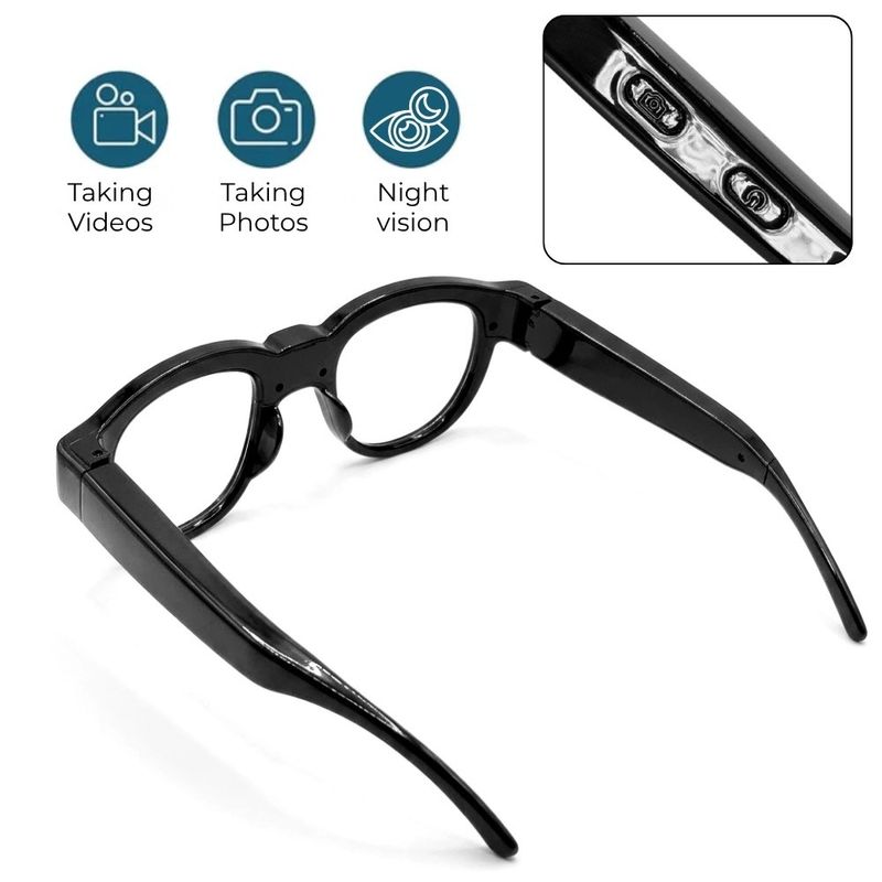 Laptop, Telefoane si Tablete - Wearables si gadgeturi - Gadgeturi - Dispozitive spionaj - Ochelari Spion cu Camera iUni G9, Full HD, Night Vision, Suport card microSD - Infinity.ro