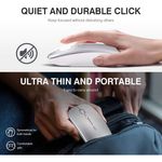 PC, gaming si accesorii - Periferice PC - Mouse - VU-TEK 199 Mouse Wireless Dual mode Bluetooth + WIFI reincarcabil - Silver Luminous - Infinity.ro