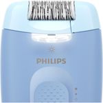 Ingrijire personala si Cosmetice - Aparate & accesorii ingrijire personala - Epilatoare si accesorii - Epilatoare - Epilator Philips Seria 4000 BRE247/00, 2 setari de viteza, cap de epilare lavabil, 4 accesorii, lumina LED, Albastru - Infinity.ro