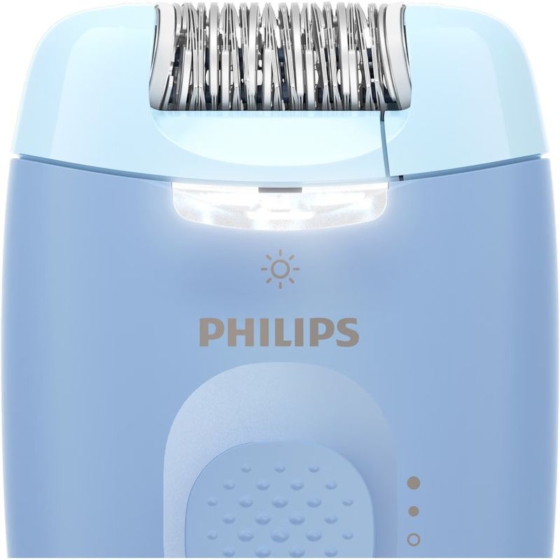 Ingrijire personala si Cosmetice - Aparate & accesorii ingrijire personala - Epilatoare si accesorii - Epilatoare - Epilator Philips Seria 4000 BRE247/00, 2 setari de viteza, cap de epilare lavabil, 4 accesorii, lumina LED, Albastru - Infinity.ro