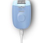Ingrijire personala si Cosmetice - Aparate & accesorii ingrijire personala - Epilatoare si accesorii - Epilatoare - Epilator Philips Seria 4000 BRE247/00, 2 setari de viteza, cap de epilare lavabil, 4 accesorii, lumina LED, Albastru - Infinity.ro