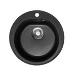 Casa si Gradina - Sanitare - Chiuveta bucatarie si accesorii - Chiuvete bucatarie - Chiuveta Granit Rotunda Venera FI 510 Neagra - Infinity.ro