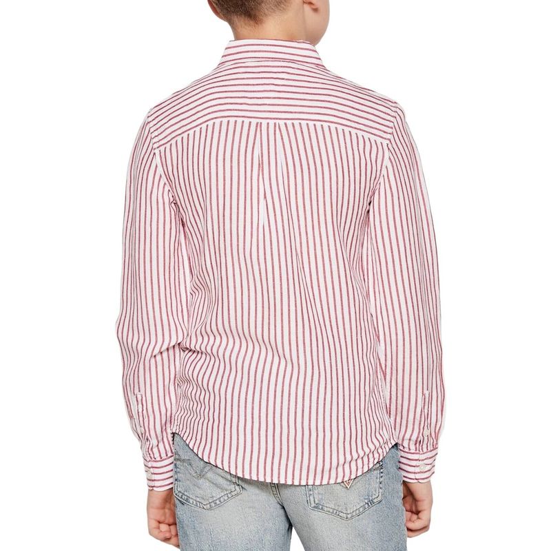 Fashion, accesorii si bijuterii - Copii - Imbracaminte copii - Bluze si camasi copii - Camasa baieti Tommy Hilfiger KB0KB09630T 10 ani 140 CM Rosu | Alb - Infinity.ro