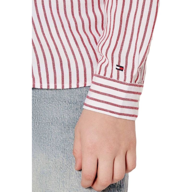 Fashion, accesorii si bijuterii - Copii - Imbracaminte copii - Bluze si camasi copii - Camasa baieti Tommy Hilfiger KB0KB09630T 10 ani 140 CM Rosu | Alb - Infinity.ro