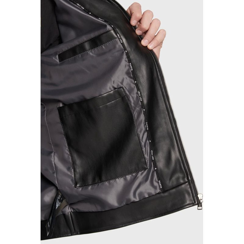 Fashion, accesorii si bijuterii - Barbati - Imbracaminte - Jachete si geci barbati - Geaca din imitatie de piele guess Biker M3RL16 Negru M INTL - Infinity.ro
