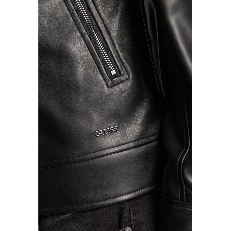 Fashion, accesorii si bijuterii - Barbati - Imbracaminte - Jachete si geci barbati - Geaca din imitatie de piele guess Biker M3RL16 Negru M INTL - Infinity.ro